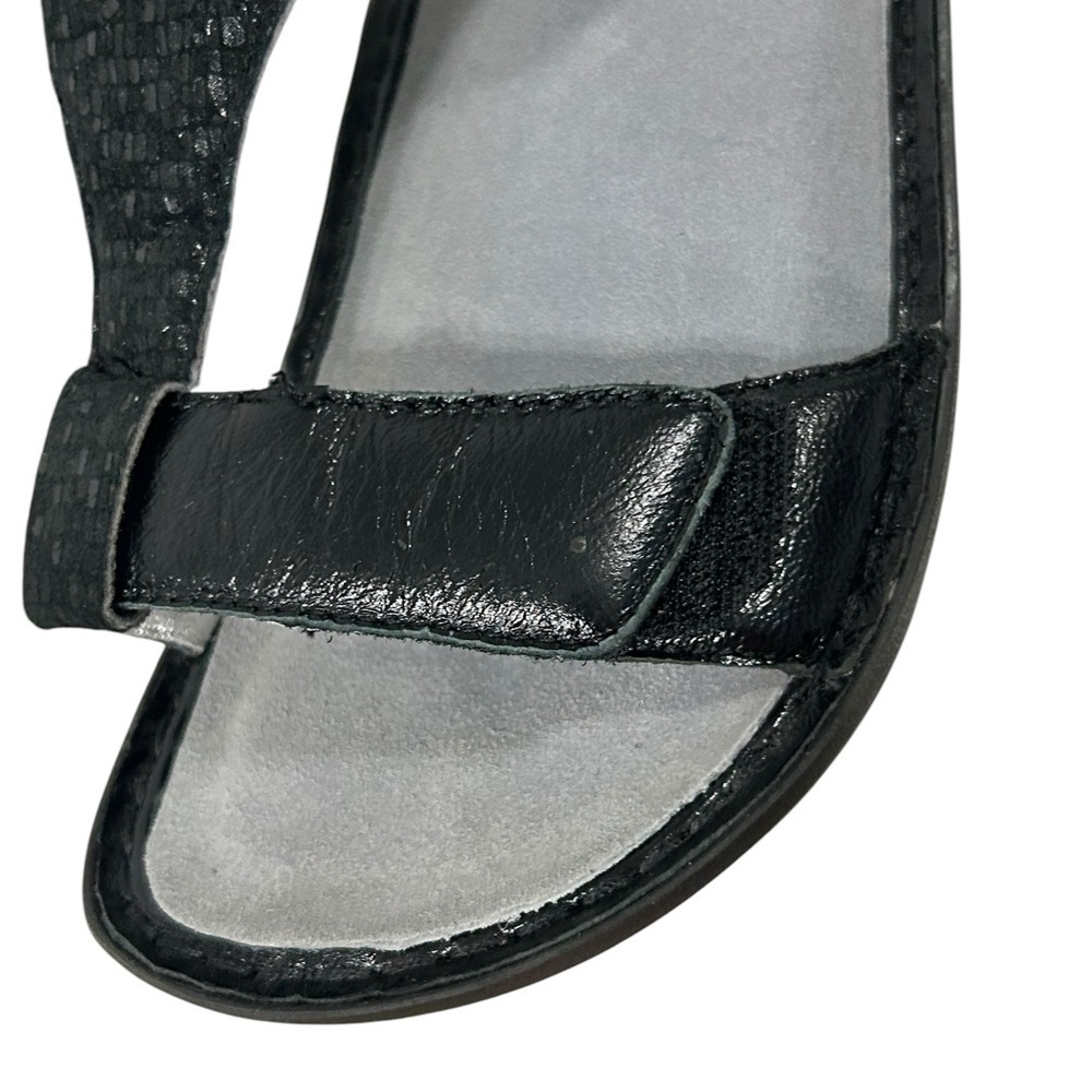 ALEGRIA Kendra Black Shimmer T-Strap KEN-765 Sandals Womens - Picture 8 of 14